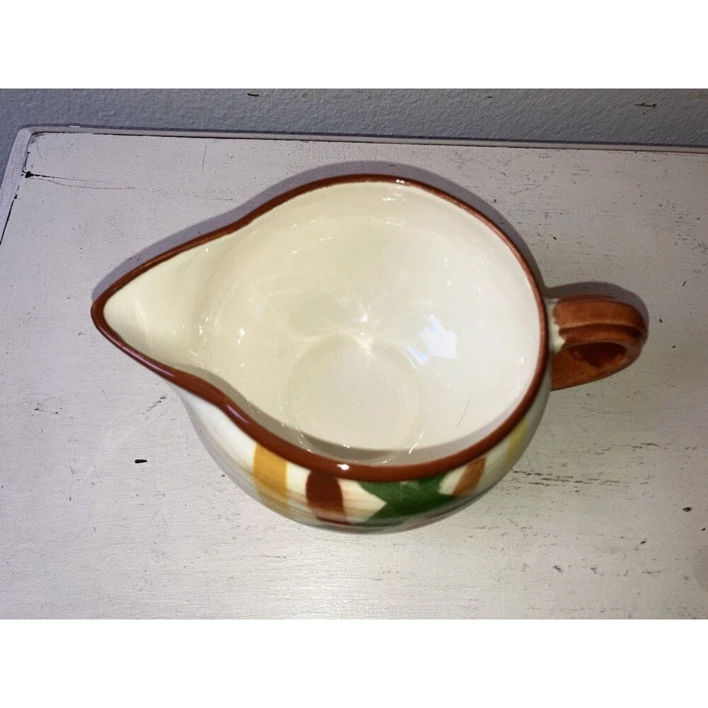 Vintage 1940s/1950s Vernon Kilns Vernoware Homespun Plaid Sauce or Gravy Boat
